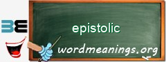 WordMeaning blackboard for epistolic